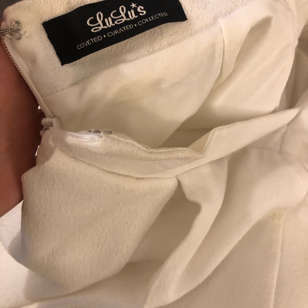 White Racerback Formal Dress - Picture 2 of 6